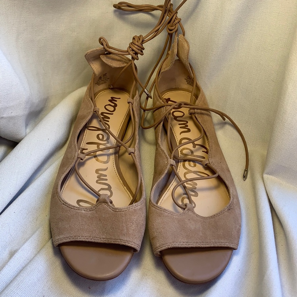 Sam Edelman leather Barbara lace up gladiator sand
